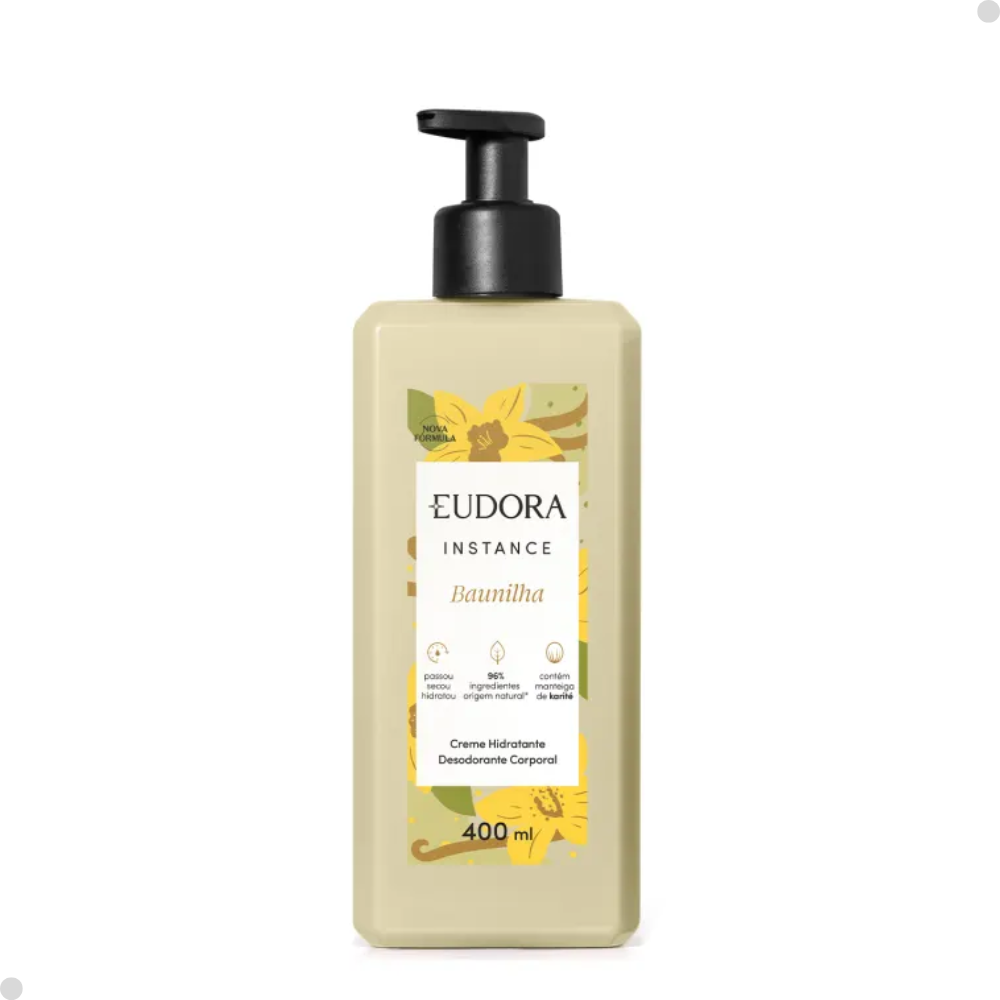 COMBO INSTANCE BAUNILHA: HIDRATANTE DESODORANTE CORPORAL 400ML + REFIL 350ML