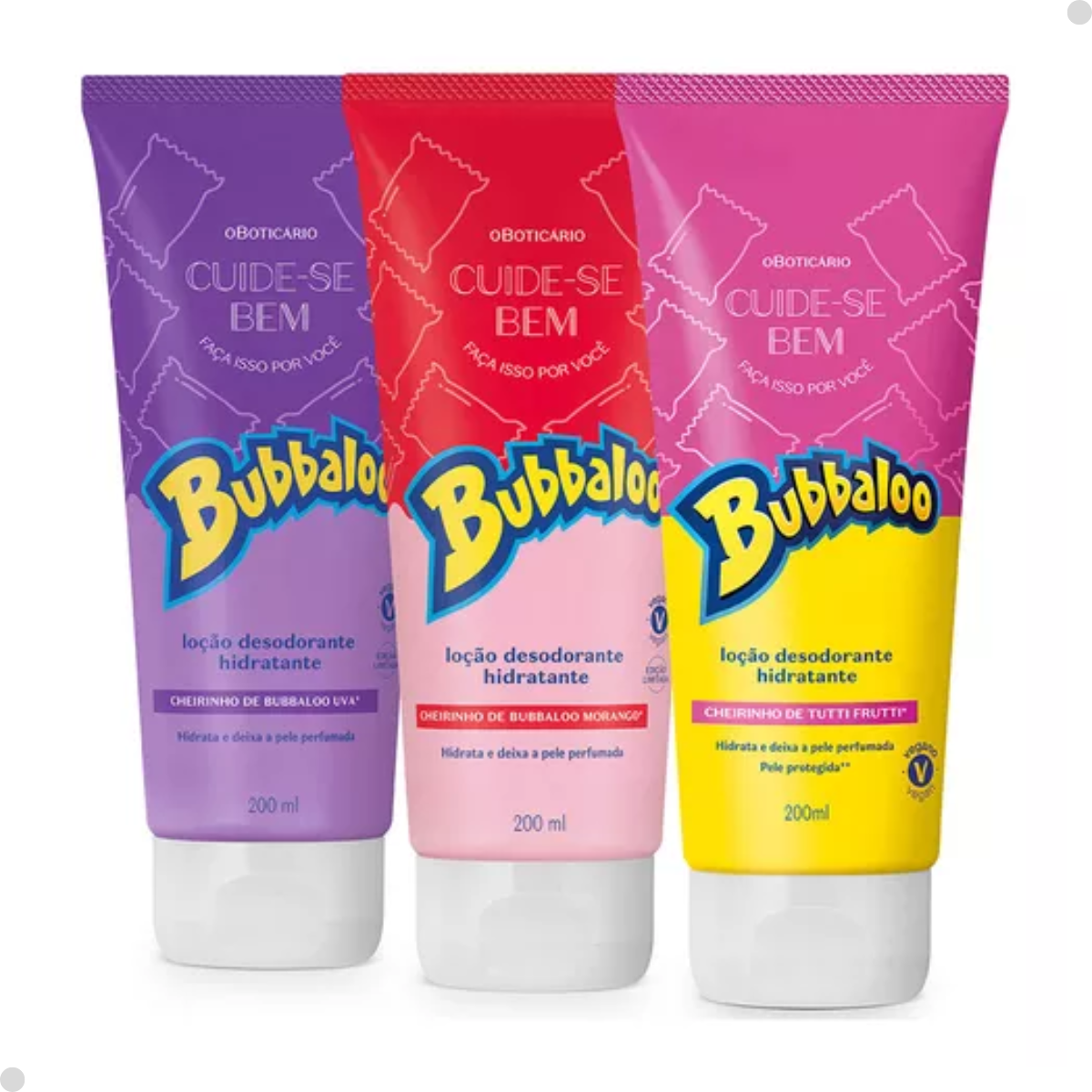 HIDRATANTE CORPORAL CUIDE-SE BEM BUBBALOO TUTTI FRUTTI 200ML