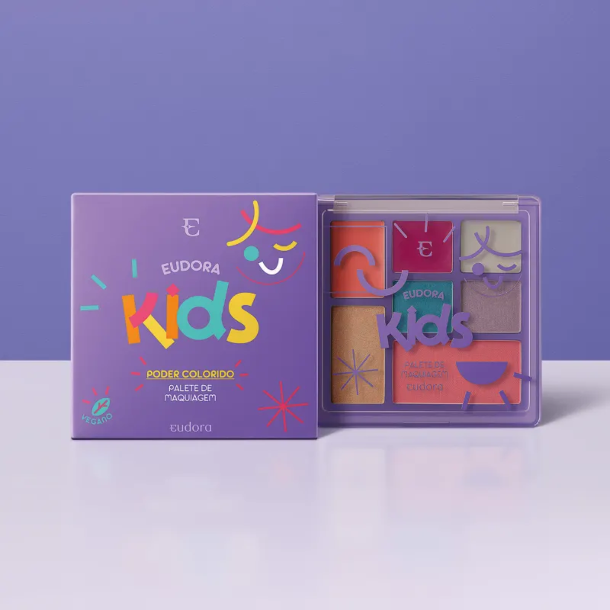 PALETE DE MAQUIAGEM MULTI PODER COLORIDO EUDORA KIDS 7G