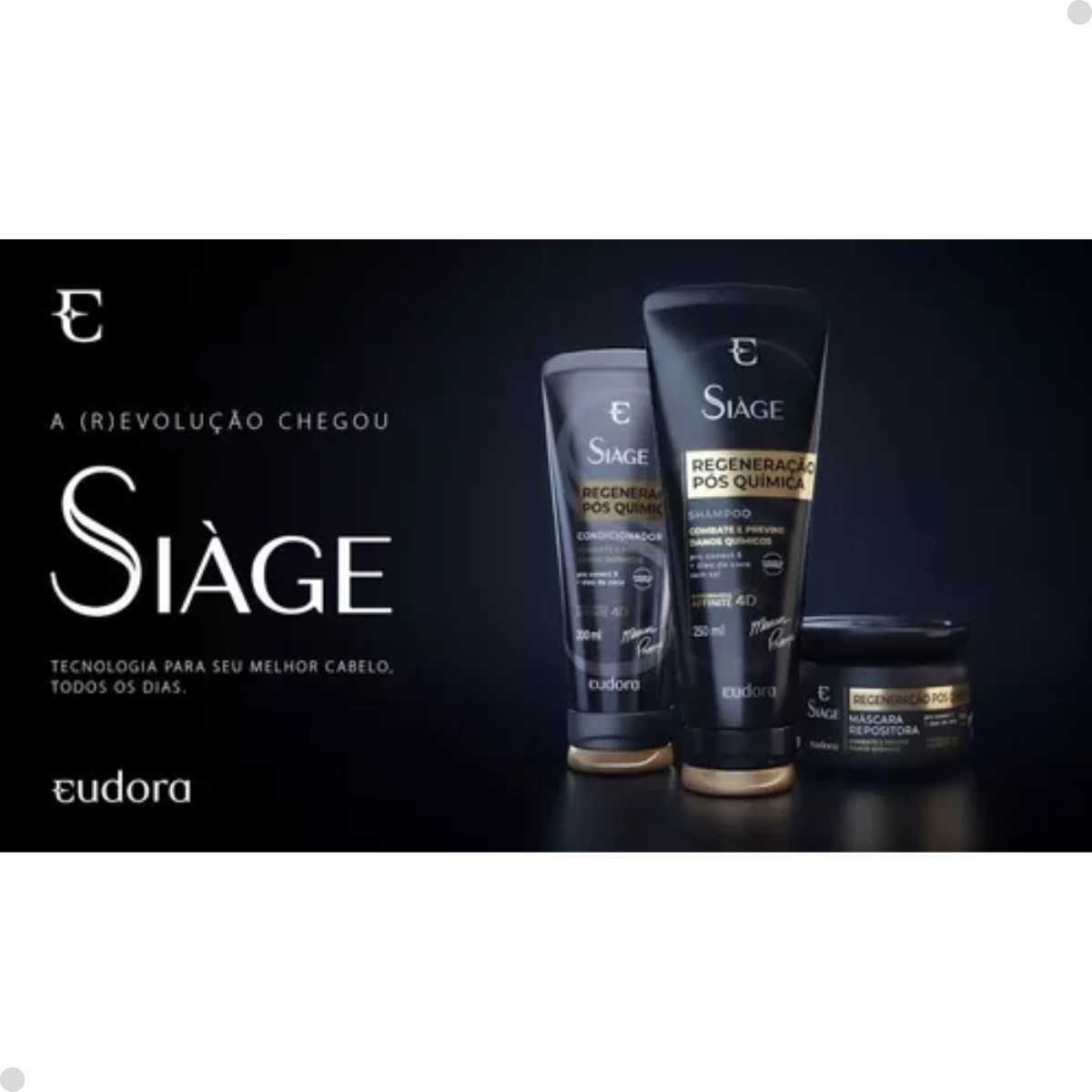 Eudora Kit Siàge Regeneração Pós Química: Shampoo 250ml + Condicionador 200ml