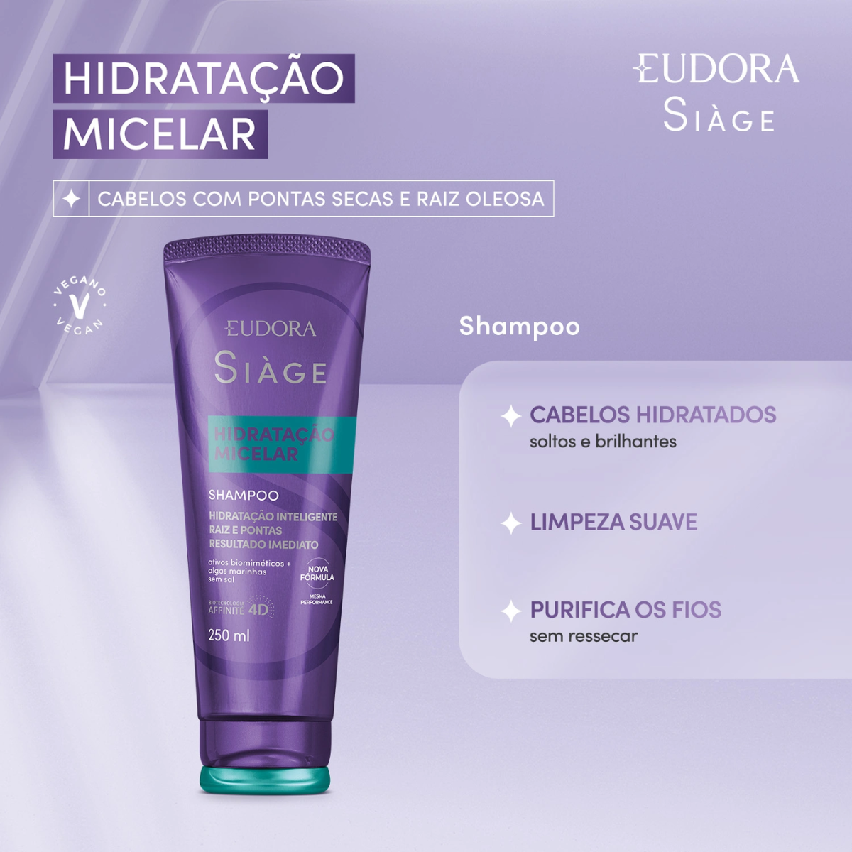 COMBO SIÀGE HIDRATAÇÃO MICELAR: SHAMPOO 250ML + CONDICIONADOR 200ML