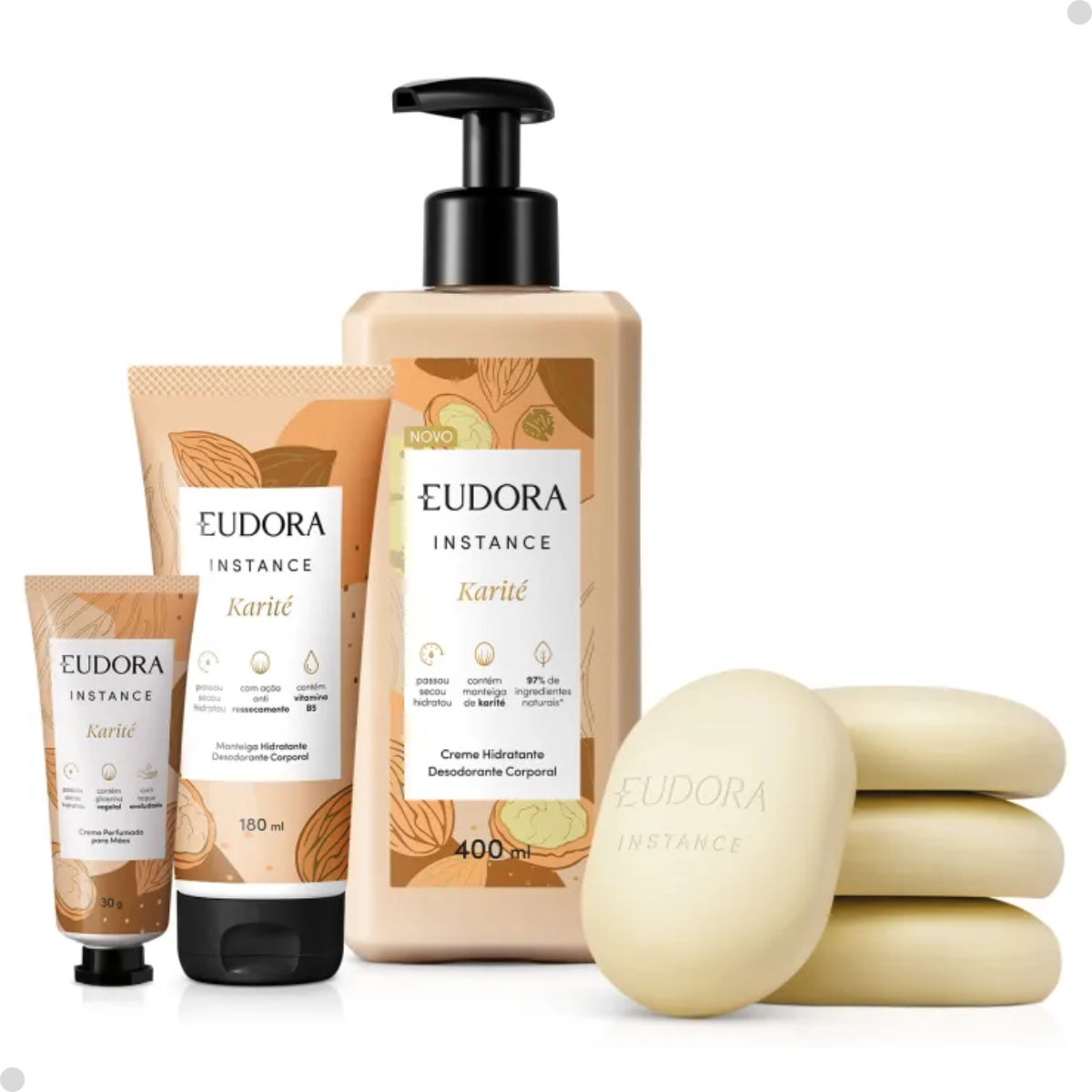 EUDORA DESODORANTE ANTITRANSPIRANTE EM CREME INSTANCE KARITÉ 80G