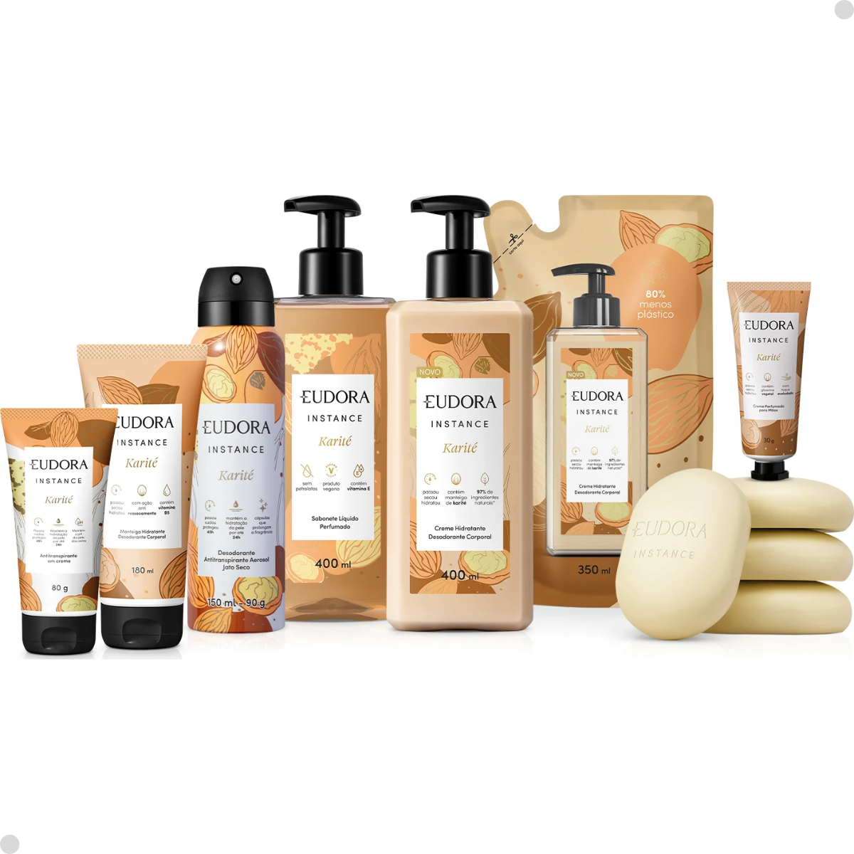EUDORA DESODORANTE ANTITRANSPIRANTE EM CREME INSTANCE KARITÉ 80G
