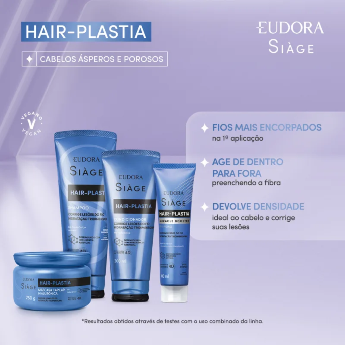KIT CRONOGRAMA CAPILAR: MASCARA HAIR-PLASTIA + NUTRI DIAMOND