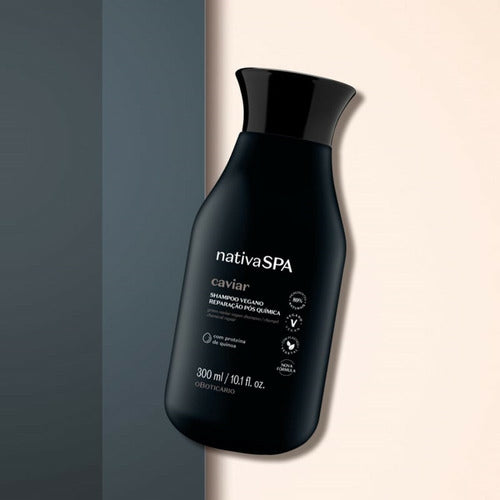 SHAMPOO VEGANO REPARAÇÃO PÓS-QUÍMICA NATIVA SPA CAVIAR 300ML