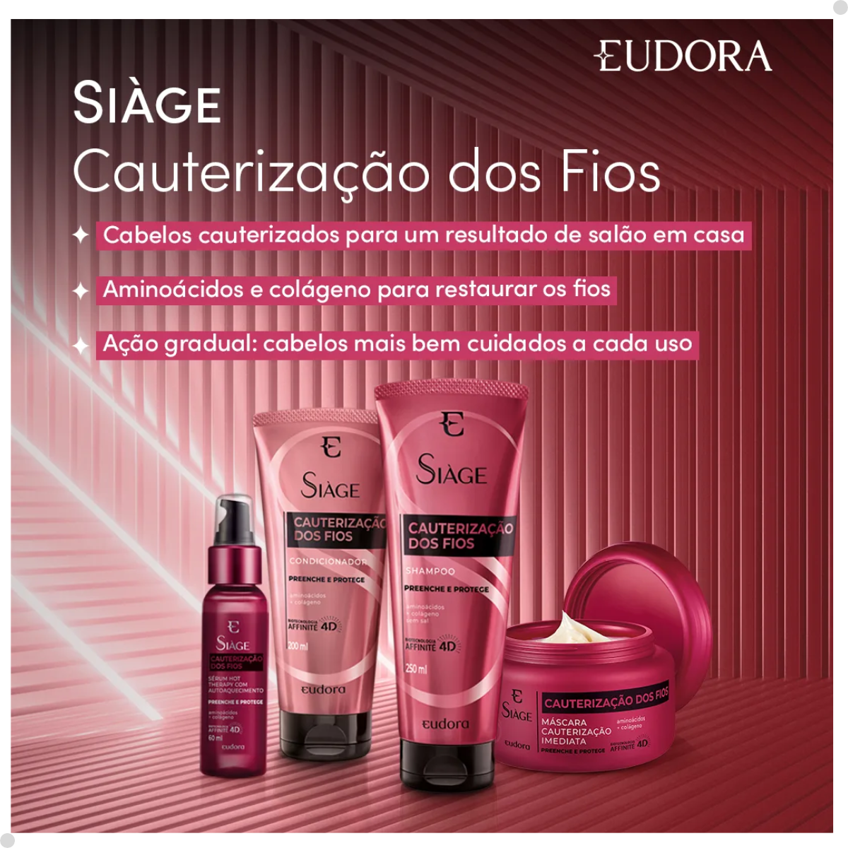 REFIL SIAGE MASCARA CAPILAR CAUTERIZAÇÃO DOS FIOS 250g