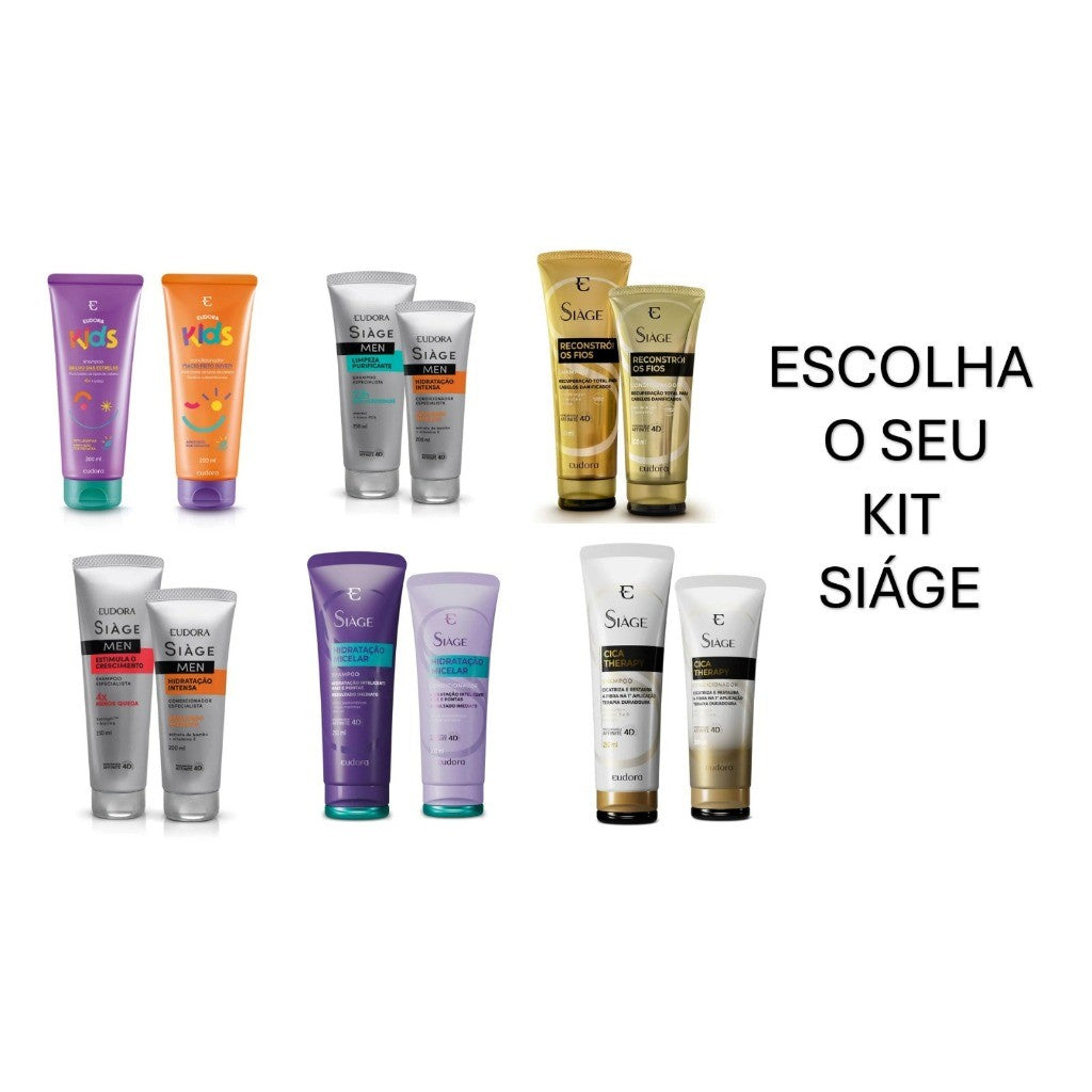 Kit Shampo e Condicionador Linha Siáge Eudora - Escolha