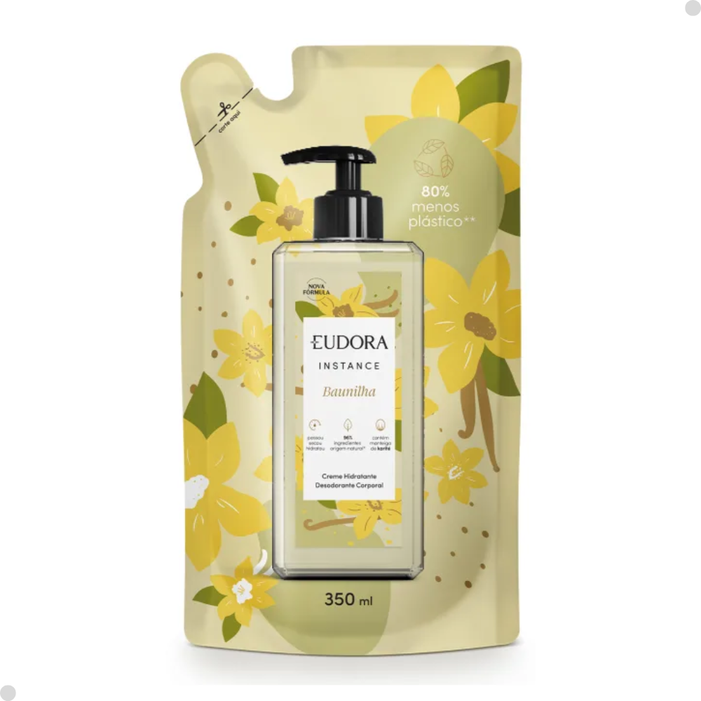 COMBO INSTANCE BAUNILHA: HIDRATANTE DESODORANTE CORPORAL 400ML + REFIL 350ML