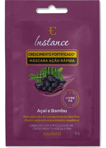 SACHÊ MÁSCARA CAPILAR INSTANCE AÇAÍ E BAMBU 30G