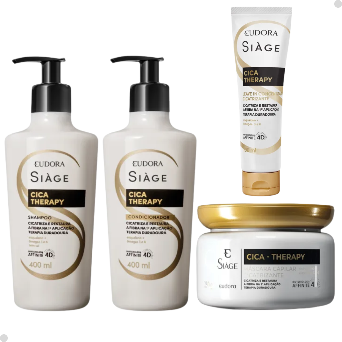 COMBO SIAGE CICA THERAPY SHAMP 400ML + COND 400ML + MASCARA 250G + LEAVE-IN 100ML