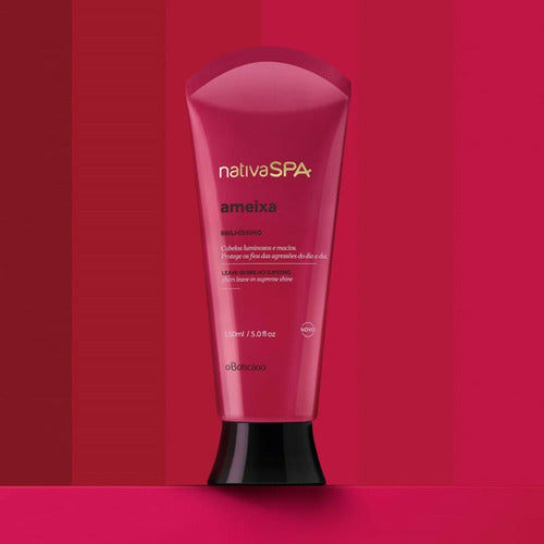 CREME SEM ENXÁGUE PARA CABELOS LUMINOSOS NATIVA SPA AMEIXA 150ML