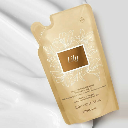 REFIL CREME ACETINADO DESODORANTE HIDRATANTE CORPORAL LILY 250G