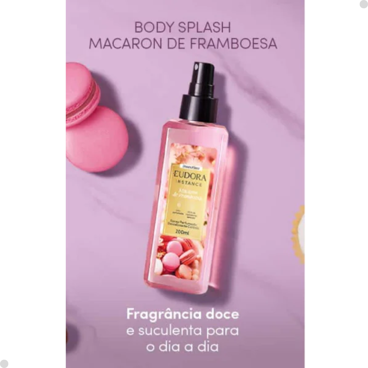 DESODORANTE COLÔNIA SPRAY INST MACARON DE FRAMBOESA 200ML