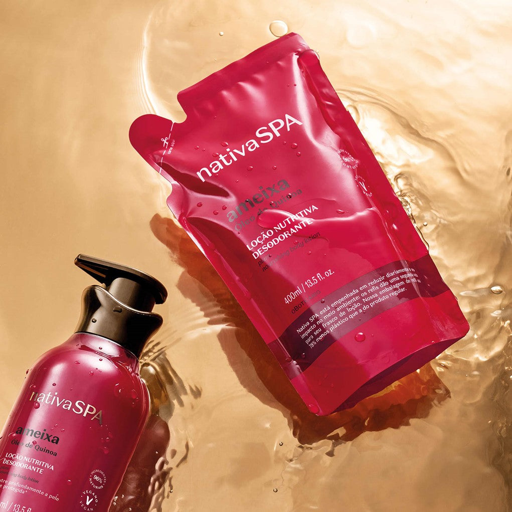 REFIL LOÇÃO HIDRATANTE CORPORAL NATIVA SPA AMEIXA 400ML