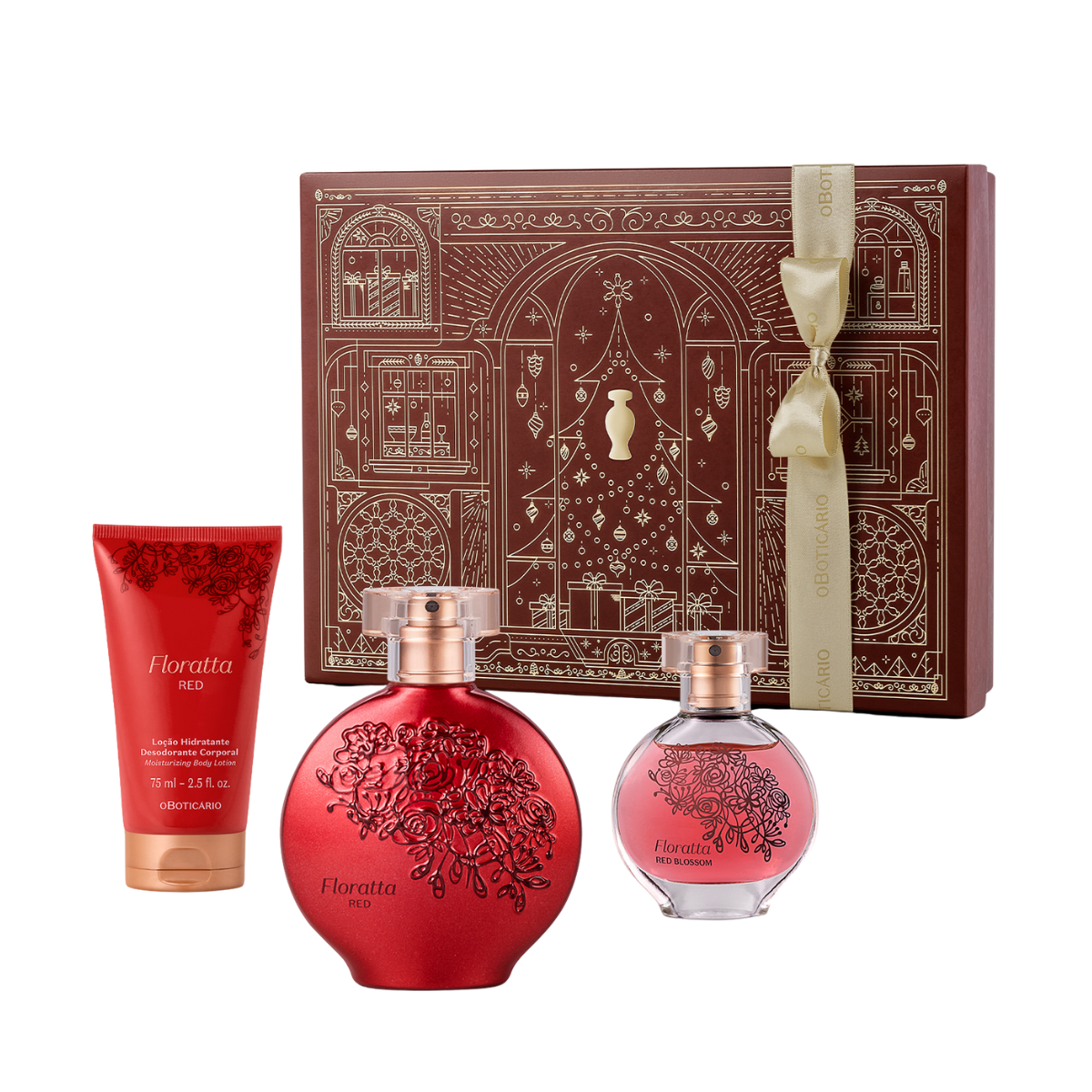 ESTOJO FLORATTA RED DUPLA NATAL/24