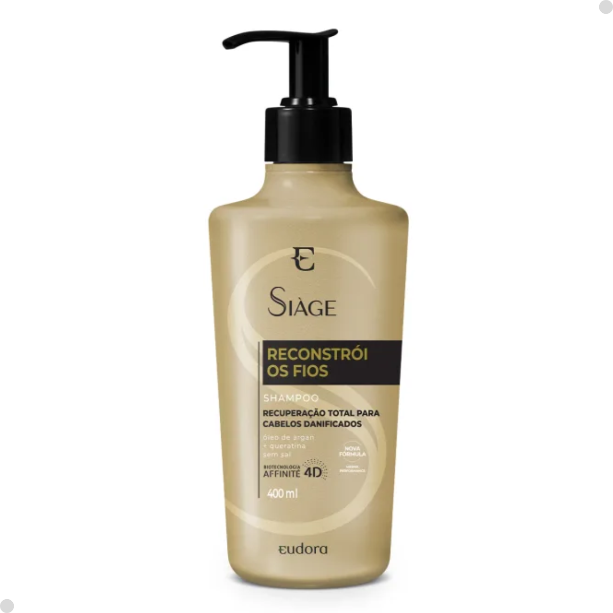 COMBO RECONSTROI OS FIOS: SHAMP 400ML + COND 400ML + BOLSA