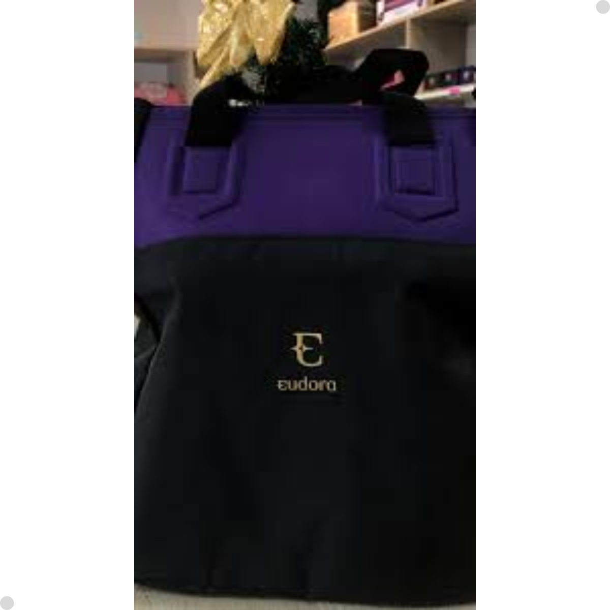 BOLSA EUDORA PRETA E ROXA