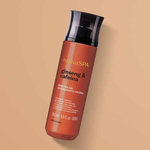 BODY SPLASH DESODORANTE COLÔNIA NATIVA SPA GINSENG E CAFEÍNA 200ML