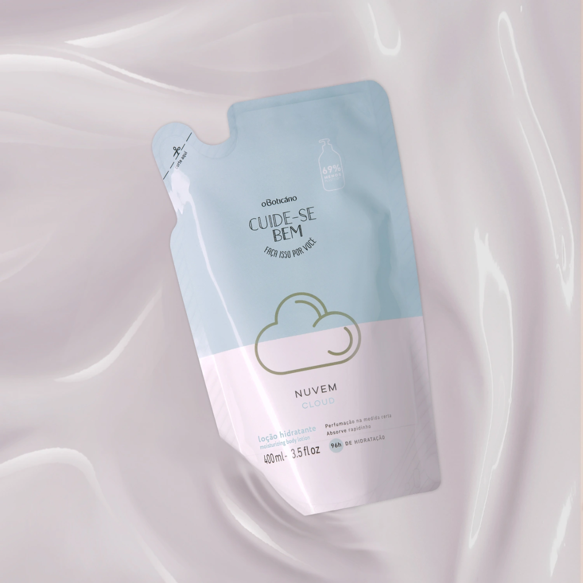REFIL LOÇÃO HIDRATANTE DESODORANTE CORPORAL CUIDE-SE BEM NUVEM 400ML