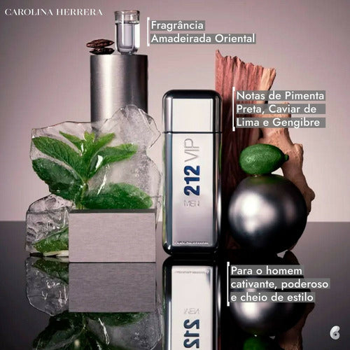 212 VIP MEN CAROLINA HERRERA EAU DE TOILETTE - PERFUME MASCULINO 100ML