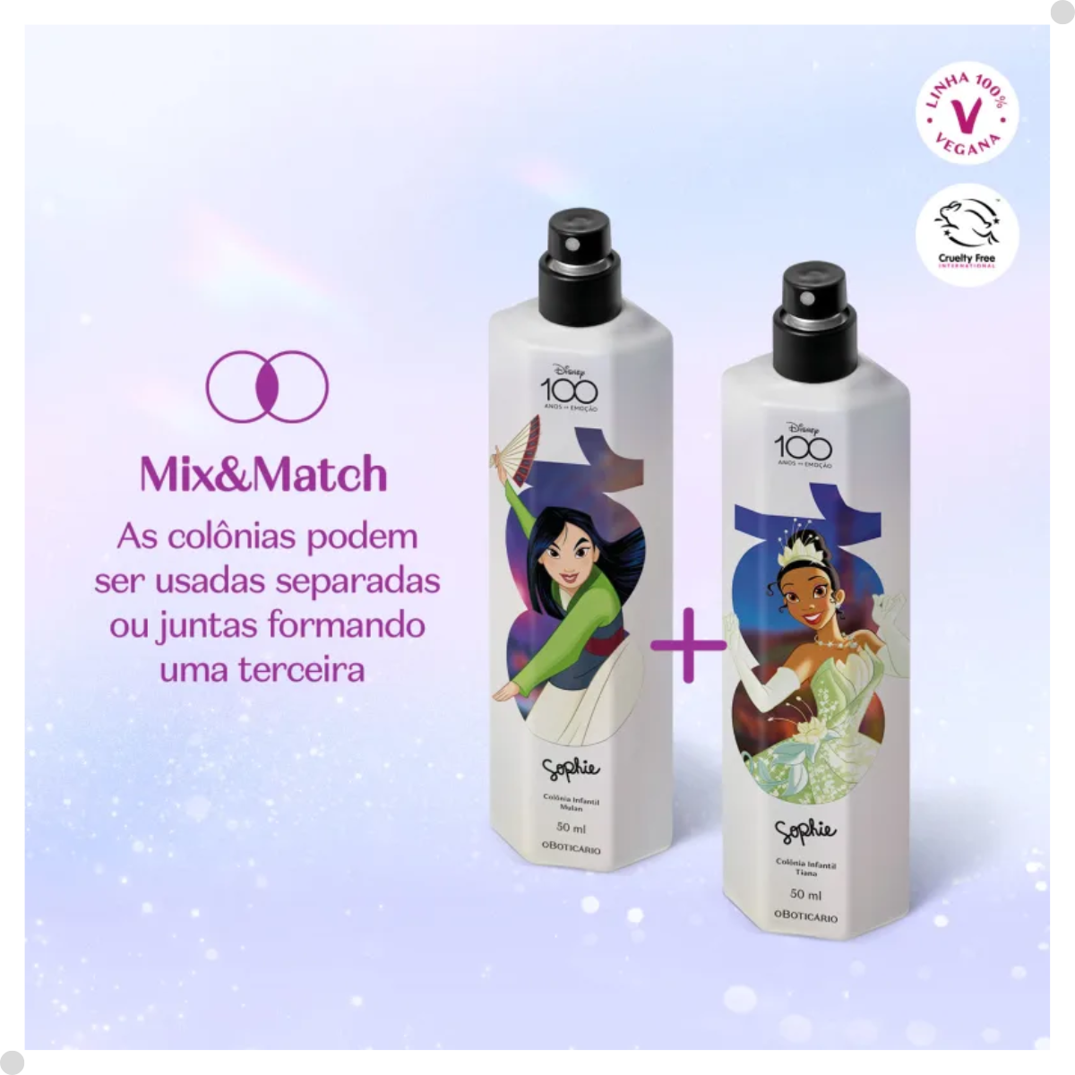BOTICARIO KIT DUO COLÔNIA INFANTIL SOPHIE DISNEY100 2X50ML