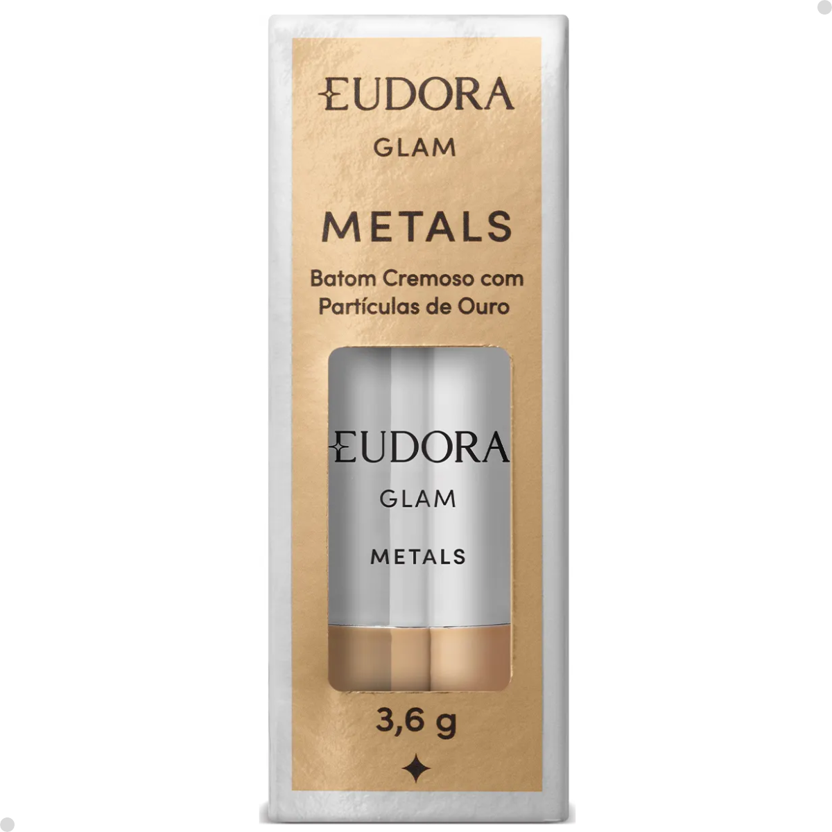 BATOM CREMOSO VERMELHO PRECIOSO GLAM METALS 3,6G