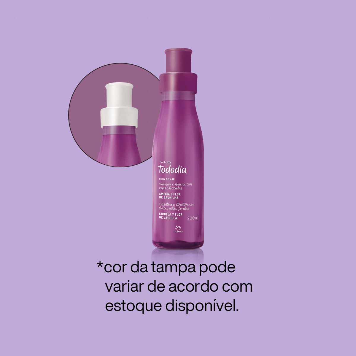 KIT CREME NUTRITIVO E BODY SPLASH TODODIA AMEIXA E FLOR DE BAUNILHA (2 PRODUTOS)
