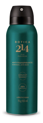 BOTICÁRIO DESODORANTE ANTITRANSPIRANTE AEROSSOL BOTICA 214 FIJI PARADISE 125ML