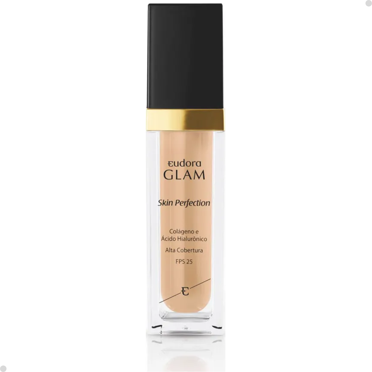 BASE LÍQUIDA GLAM SKIN PERFECTION COR 05 + ESPONJA NINNA