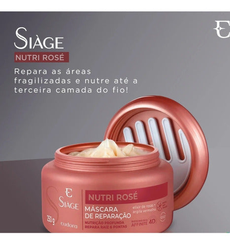 MÁSCARA CAPILAR SIÀGE NUTRI ROSÉ 250G