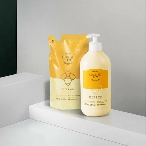 REFIL LOÇÃO HIDRATANTE DESODORANTE CORPORAL CUIDE-SE BEM LEITE E MEL 400ML