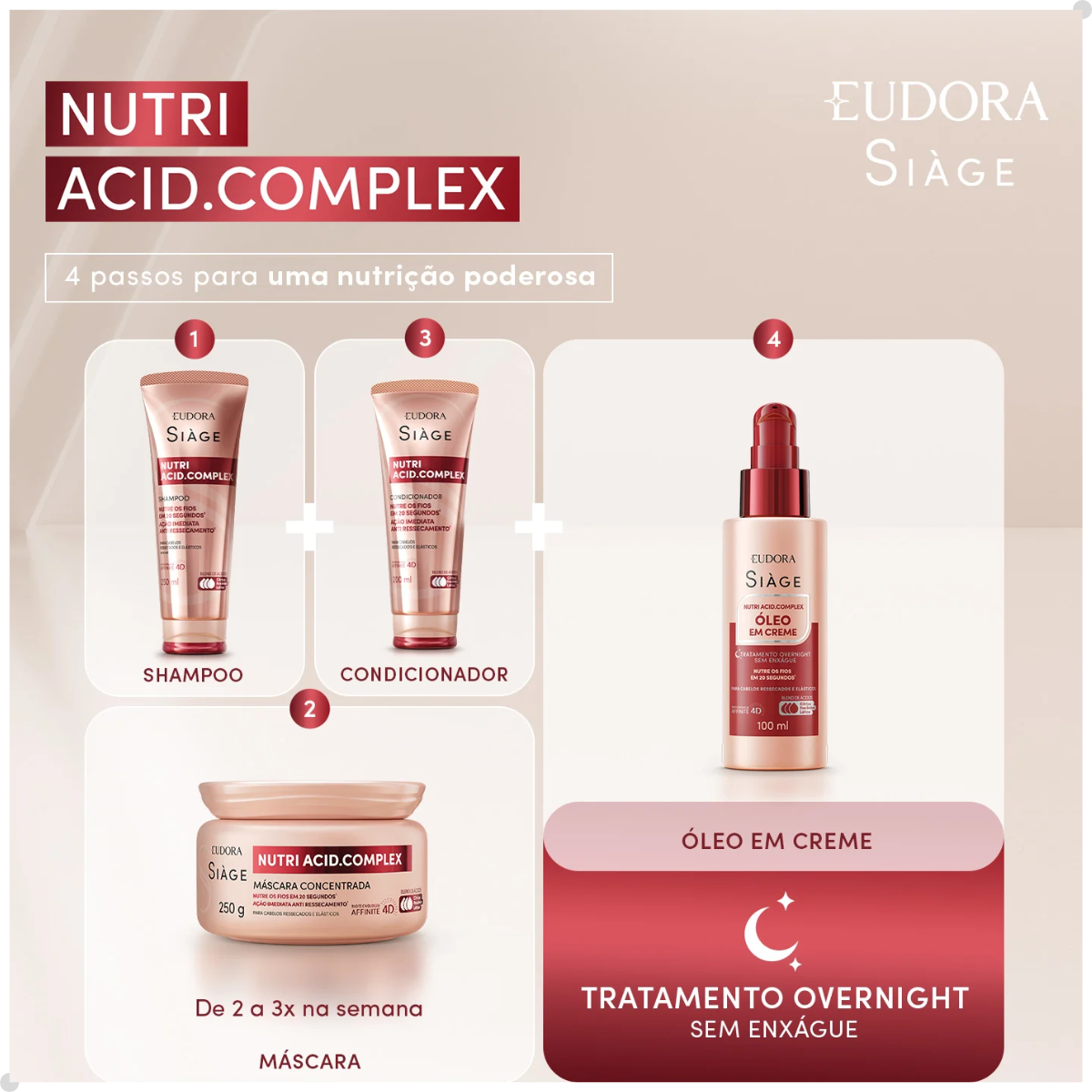 COMBO SIÀGE NUTRI ACID.COMPLEX (4 ITENS)
