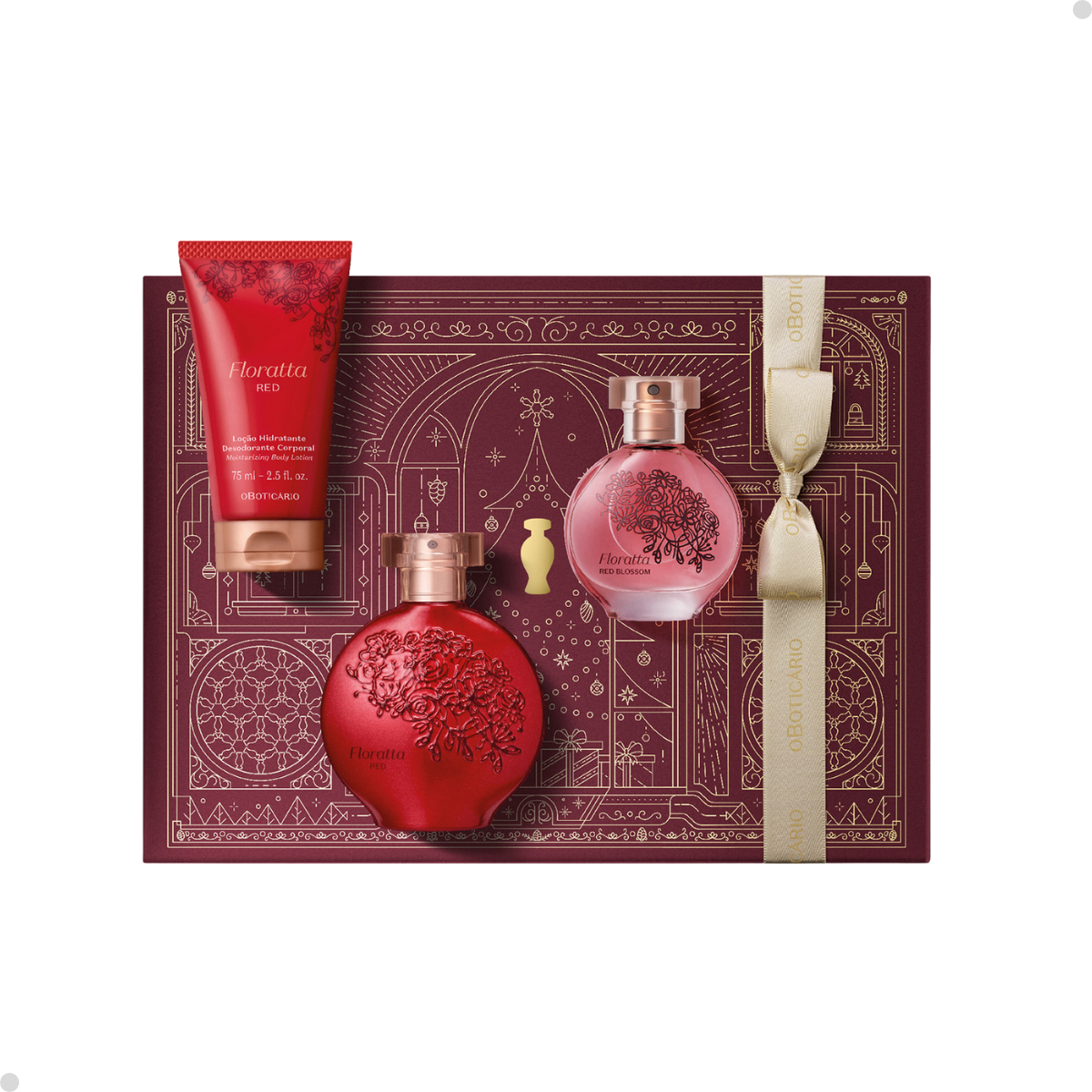 ESTOJO FLORATTA RED DUPLA NATAL/24
