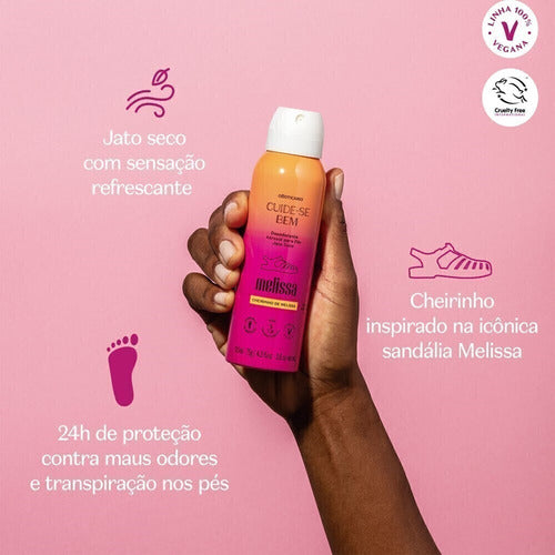 BOTICARIO DESODORANTE AEROSOL PARA PÉS CUIDE-SE BEM MELISSA 125ML