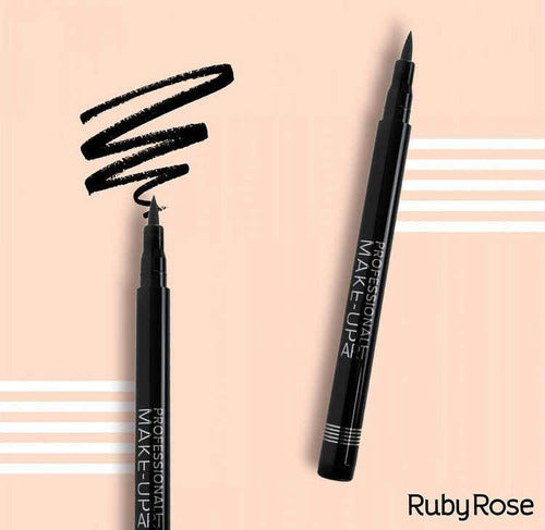 Caneta Delineadora Preto Para Olhos Prova D'água Ruby Rose