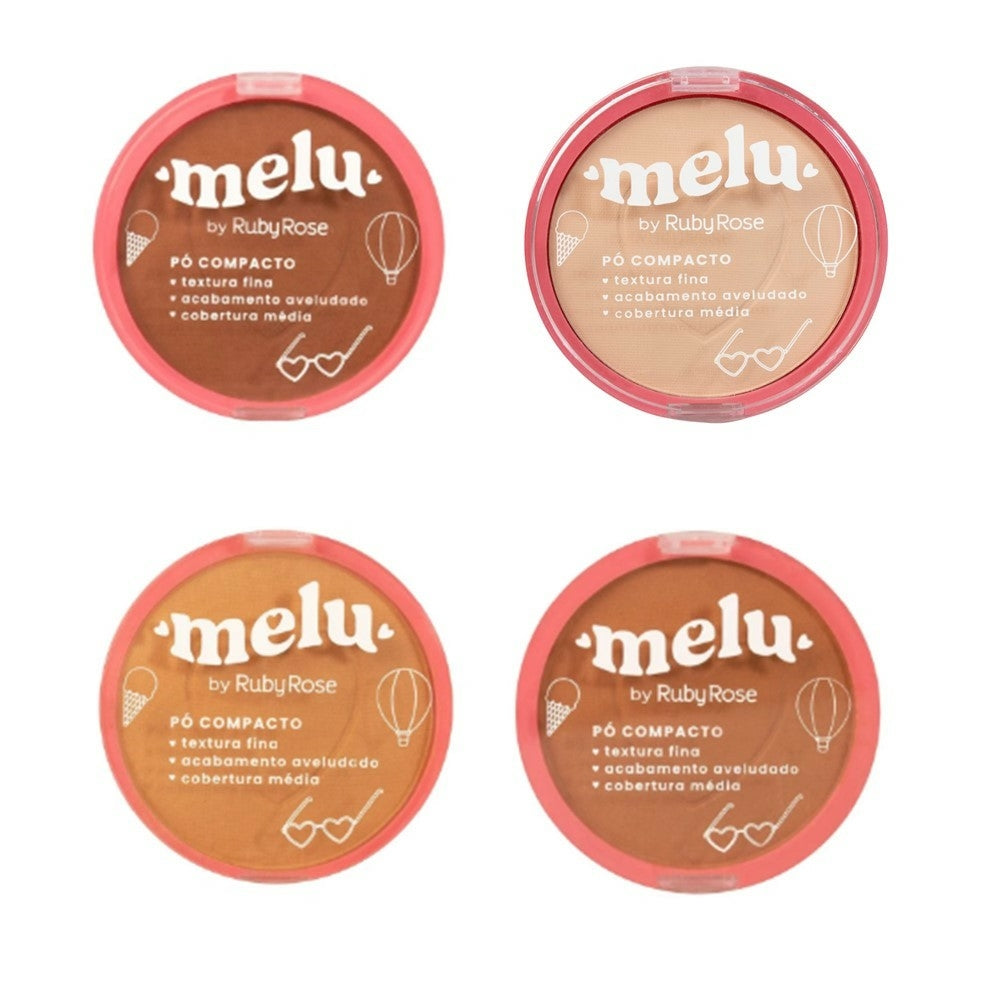 PÓ FACIAL COMPACTO MELU RUBYROSE