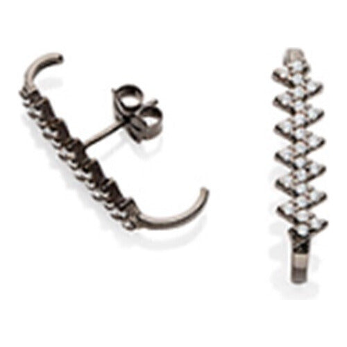 ROMMANEL BRINCO EAR HOOK FOLHEADO A RHODIUM NEGRO ZIG ZAGCÓD. 42001106