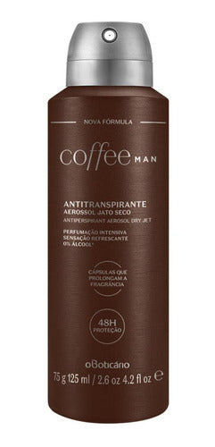 BOTICÁRIO DESODORANTE ANTITRANSPIRANTE AEROSOL COFFEE MAN, 75G/125ML