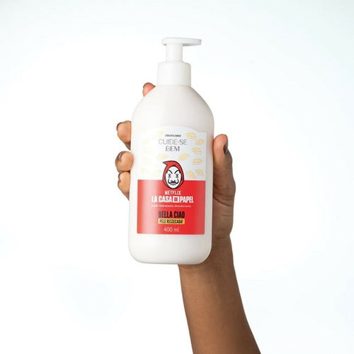 LOÇÃO HIDRATANTE DESODORANTE CUIDE-SE BEM LA CASA DE PAPEL BELLA CIAO PELE RESSECADA 400ML