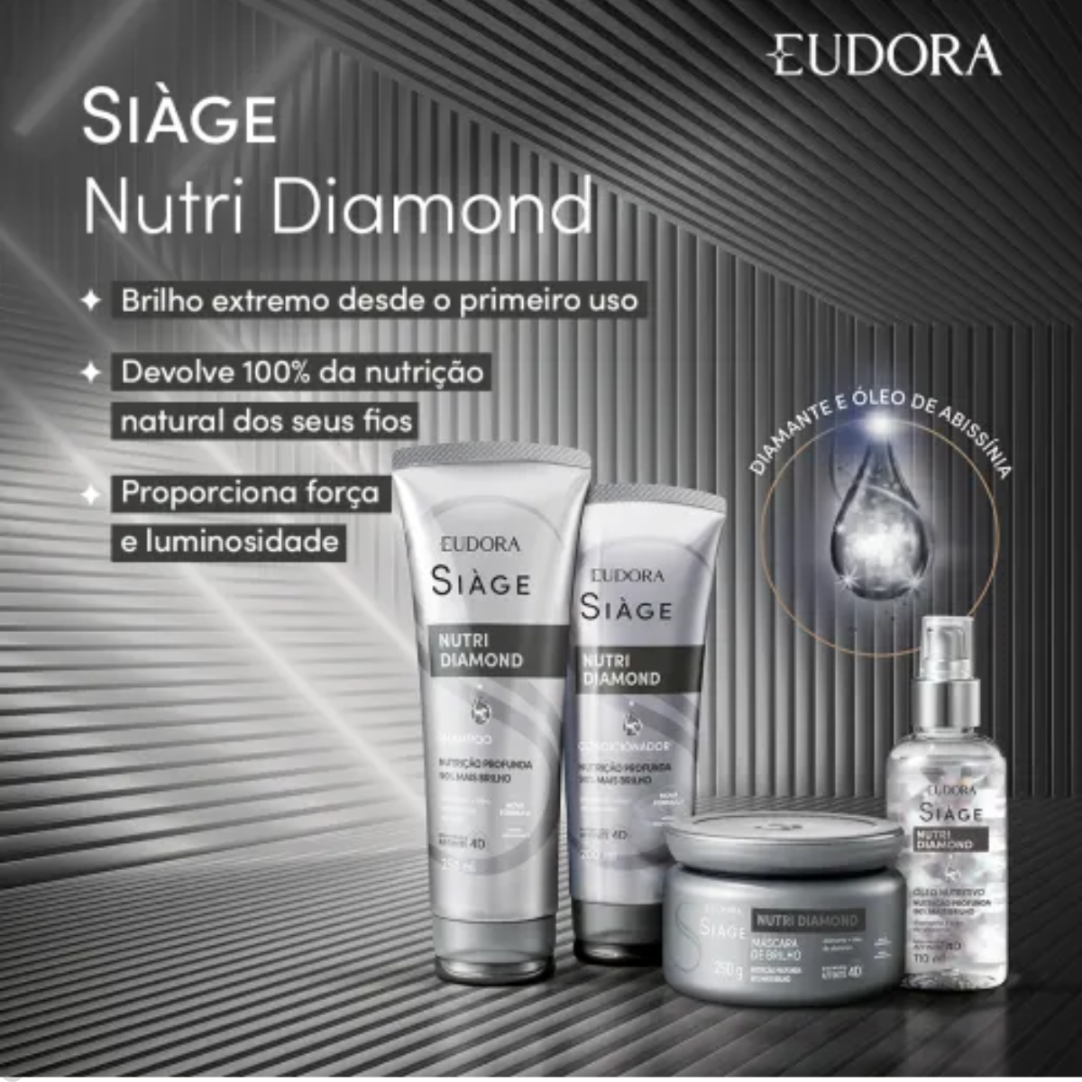 KIT SIAGE NUTRI DIAMOND: SHAMPOO + MASCARA