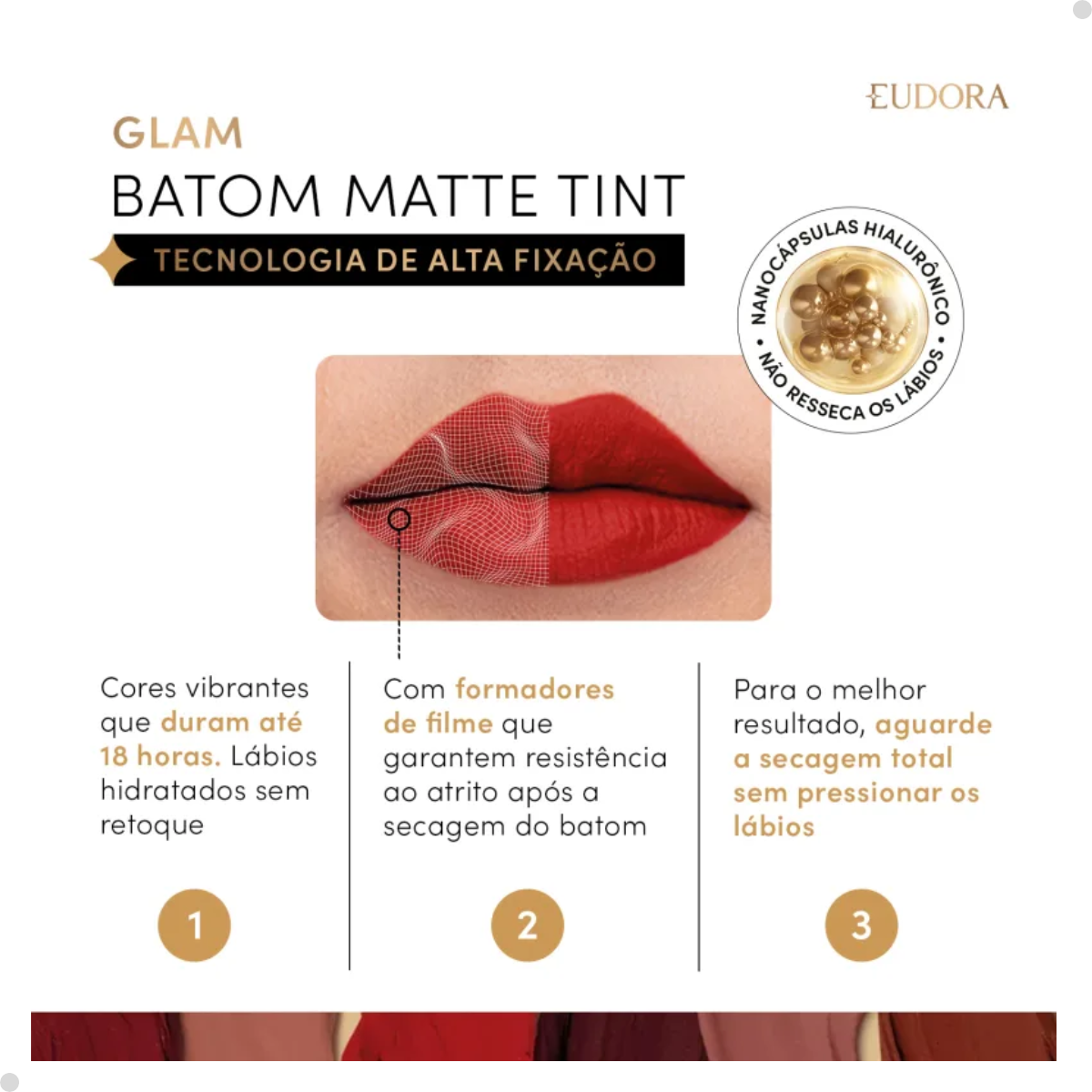BATOM LÍQUIDO ROSÉ VINTAGE GLAM MATTE TINT 4G