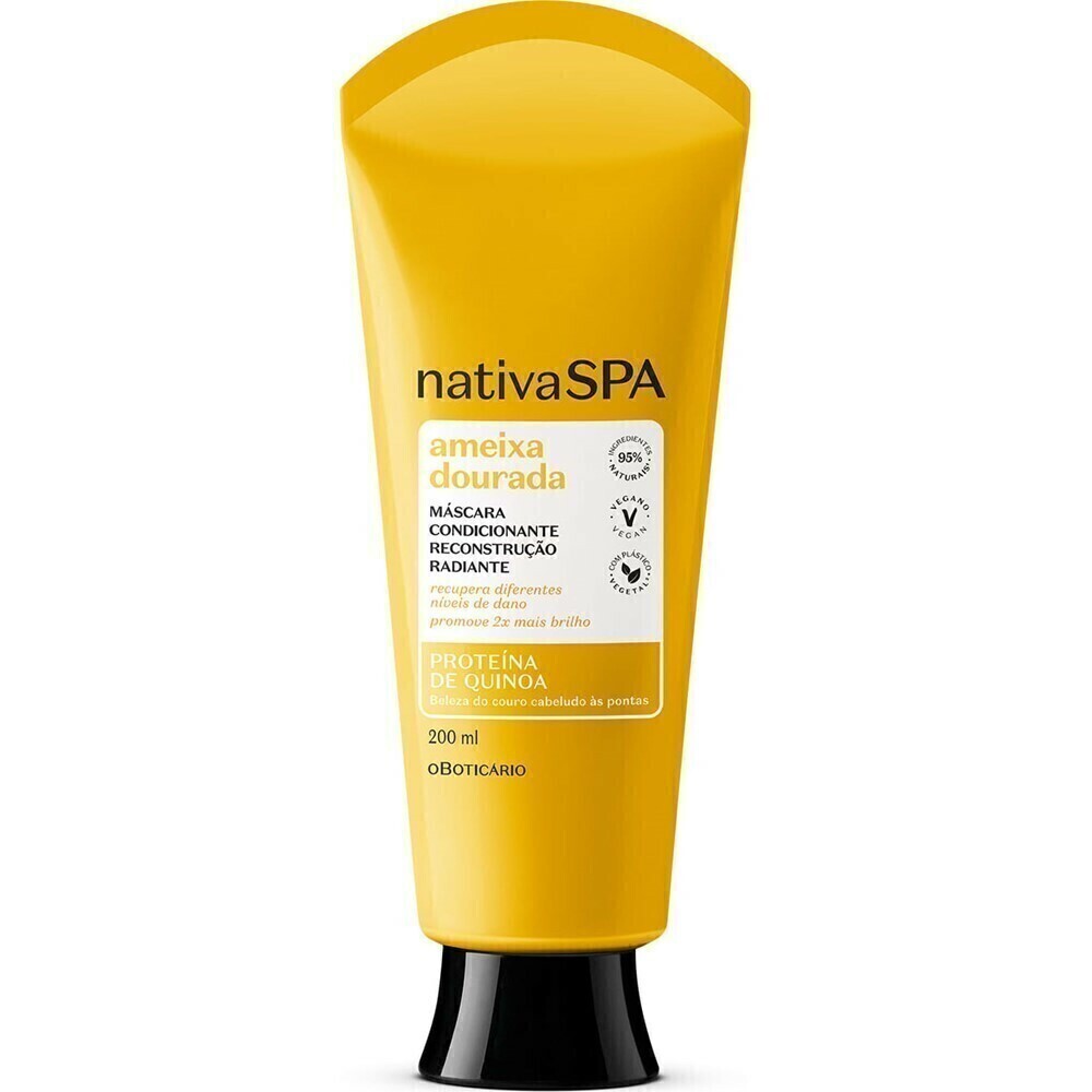 MÁSCARA CONDICIONANTE RECONSTRUÇÃO RADIANTE NSPA AMEIXA DOURADA 200ML