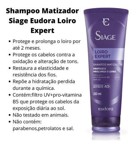 SHAMPOO DESAMARELADOR SIÀGE LOIRO EXPERT 250ML