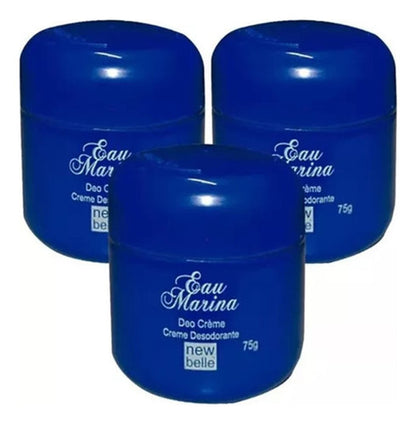 Desodorante Eau Marina 75g Antiga Claude Bergere Kit Com 3
