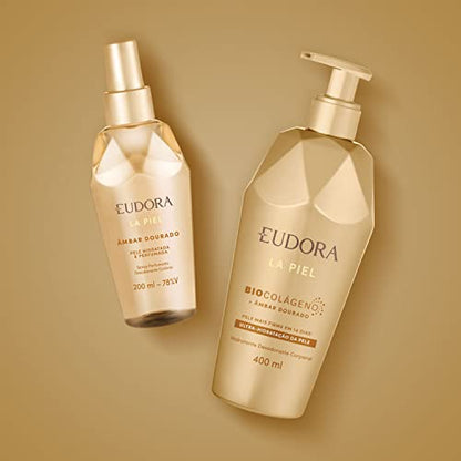 COMBO LA PIEL ÂMBAR DOURADO LOÇÃO 400ML + SPRAY PERFUMADO 200ML