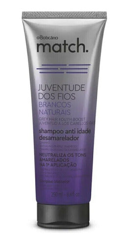 SHAMPOO ANTI-IDADE  MATCH JUVENTUDE DOS FIOS BRANCOS 250ML