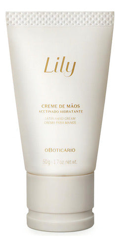 BOTICÁRIO CREME DE MÃOS ACETINADO HIDRATANTE LILY 50G