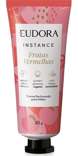 EUDORA CREME PERFUMADO PARA MÃOS INSTANCE FRUTAS VERMELHAS 30G