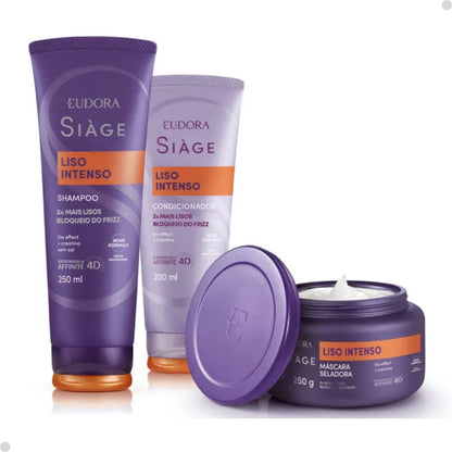 Kit Siàge Liso Intenso Shampoo + Condicionador + Máscara