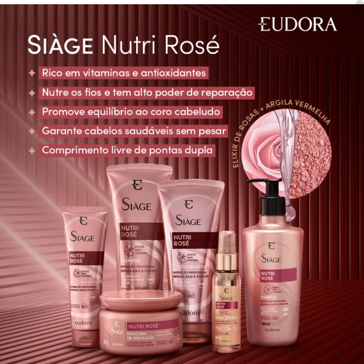 KIT SIÀGE NUTRI ROSÉ SHAMPOO + CONDICIONADOR + MÁSCARA